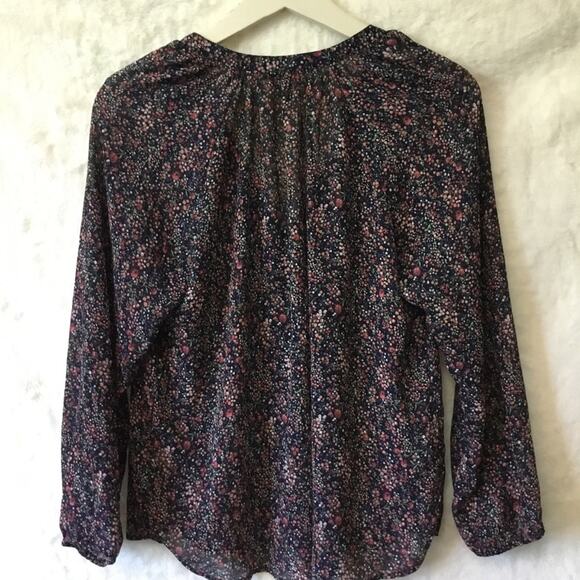 J. Crew Mercantile Floral V-Neck Button-Up Blouse - Picture 10 of 11